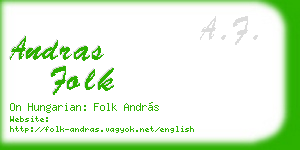 andras folk business card