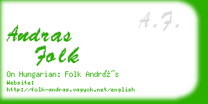 andras folk business card